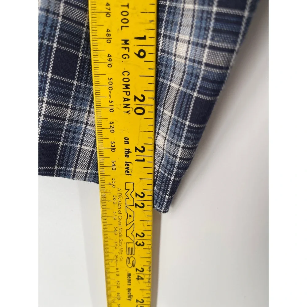 Willow Bay Plaid Blazer Mens Medium Blue Excellent Checkered Single Button Coat